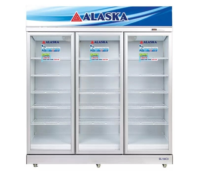 Tủ mát Alaska 3 cánh 1600 lít SL-16C3 có thiết kế bên ngoài sang trọng, hiện đại