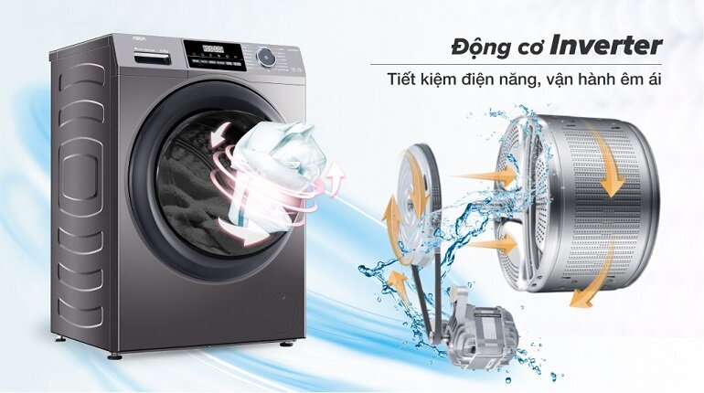 Máy giặt lồng ngang Aqua 10 kg AQD-A1002G