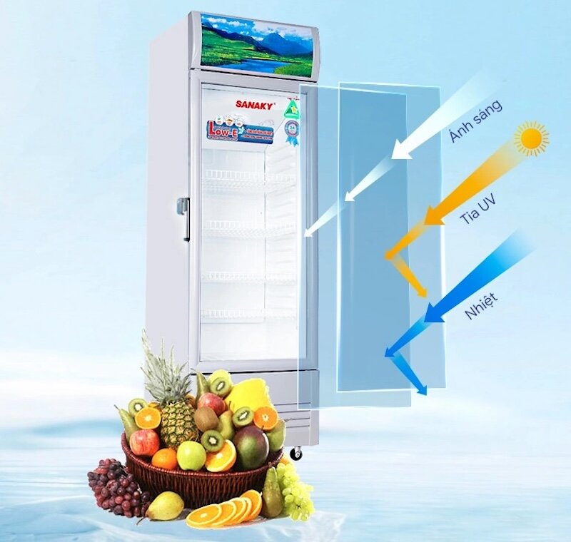 Tủ mát Sanaky 1 cánh 170 lít VH-218KL phù hợp cho không gian hẹp