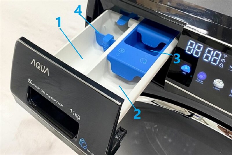 Hướng dẫn sử dụng máy giặt Aqua AQD-DW1100J.BK với bảng cảm ứng nhiều màu sắc