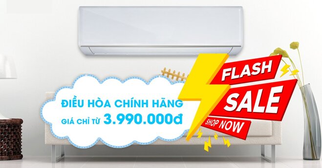 Điều hòa chính hãng giá sốc chỉ từ 3.990.000 vnd