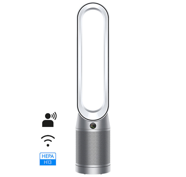 Máy lọc không khí Dyson TP07 có thiết kế hình dạng tháp trụ sang trọng và làm nổi bật cho không gian sống của gia đình bạn.