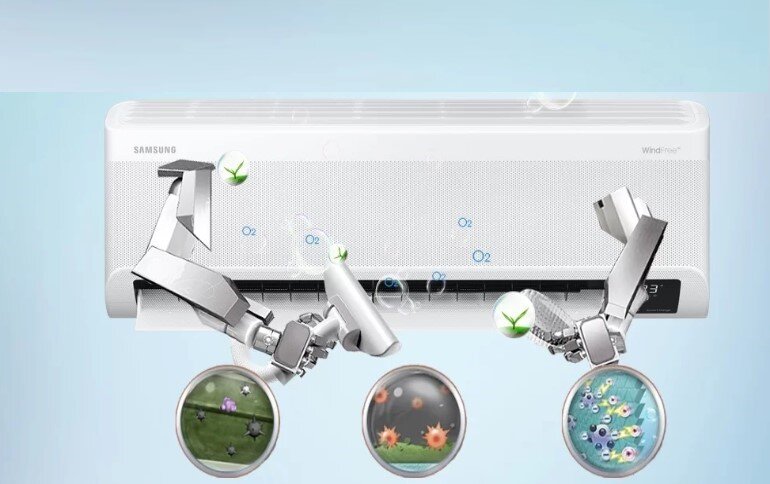 Chức năng tự động làm sạch giúp điều hòa Samsung AR13CYFAAWKNSV luôn sạch sẽ và nâng cao chất lượng không khí 
