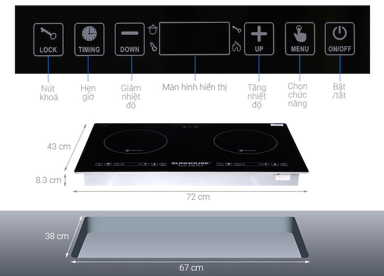 Cách sử dụng bếp từ Sunhouse