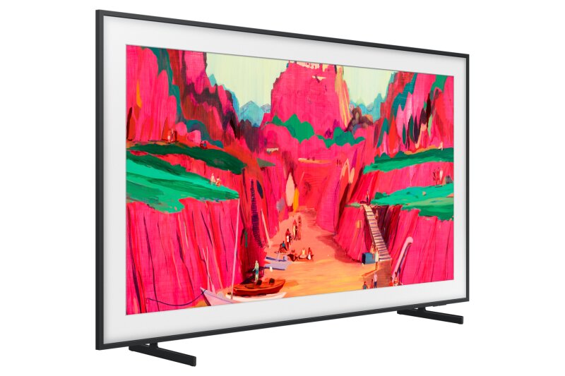Samsung 65LS03FW giữ nguyên thiết kế quen thuộc của dòng, chỉ có sự thay đổi nhỏ về vị trí cảm biến
