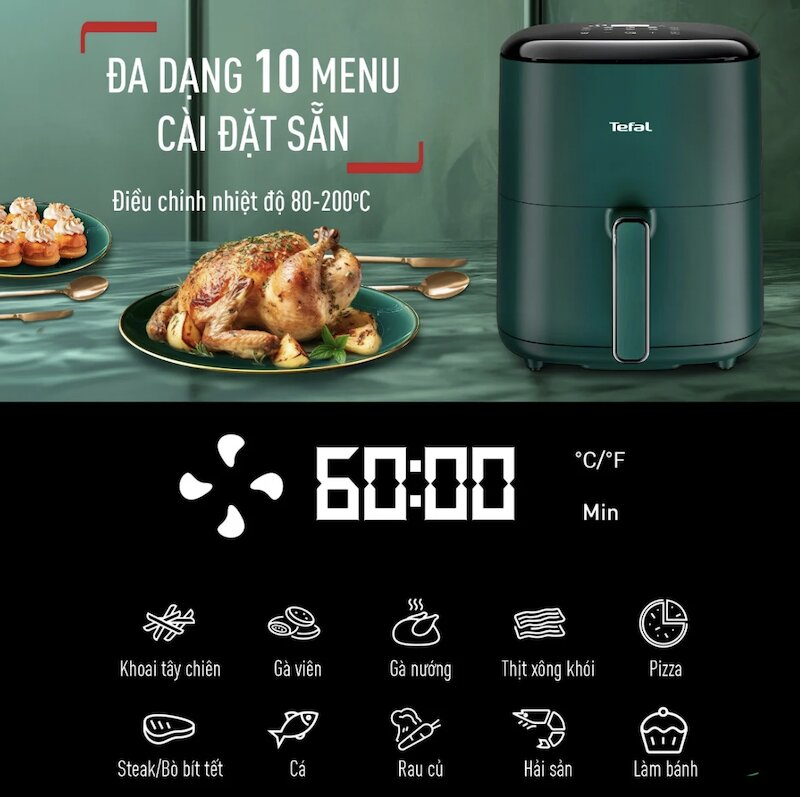 Nồi chiên không dầu Tefal Easy Max EY245310 sở hữu mức giá siêu hấp dẫn chỉ tầm 1.5 triệu đồng
