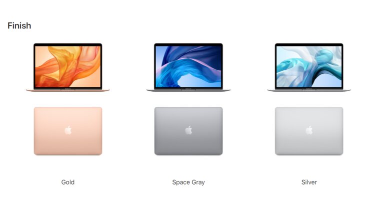 Macbook Air M1 có mấy màu?