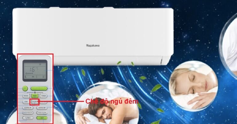 Cách kích hoạt chế độ ngủ đêm Sleep trên điều hòa Nagakawa 2023 