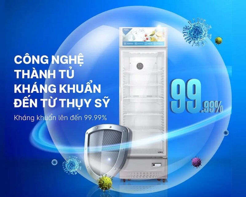 Tủ mát Aqua 1 cánh 300 lít AQS-AF400S giải pháp bảo quản lý tưởng cho mọi không gian