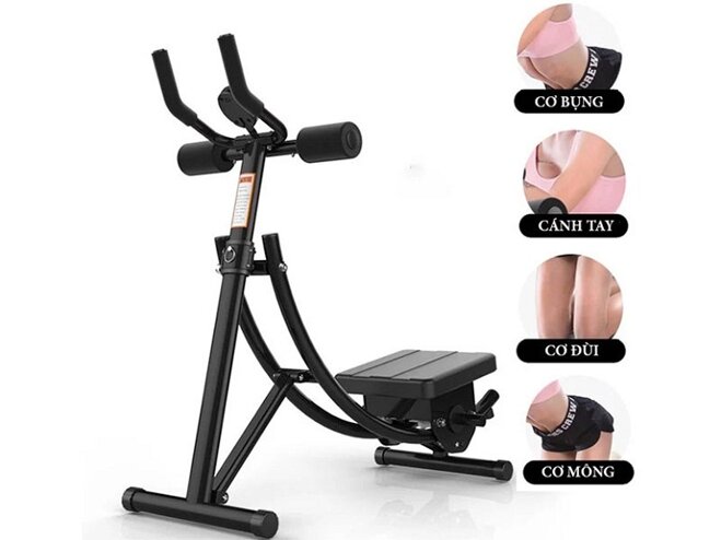 Ngoài các bài tập dành cho vùng bụng, máy Airbike MK224 còn hỗ trợ các bài tập cho vùng lưng, vai và đùi