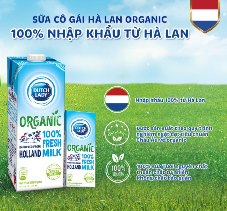 Sữa Cô Gái Hà Lan Organic 100%