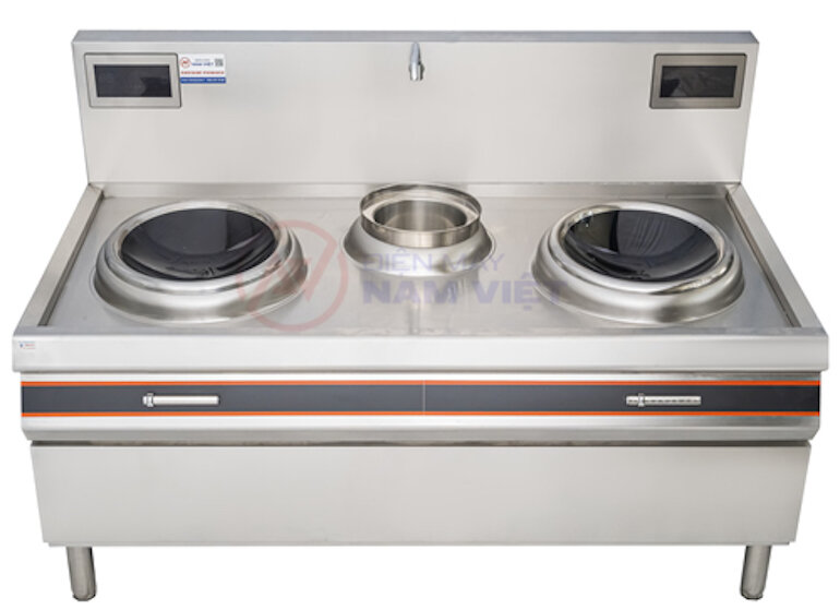Bếp từ công nghiệp đôi mặt lõm 15kw Nam Việt