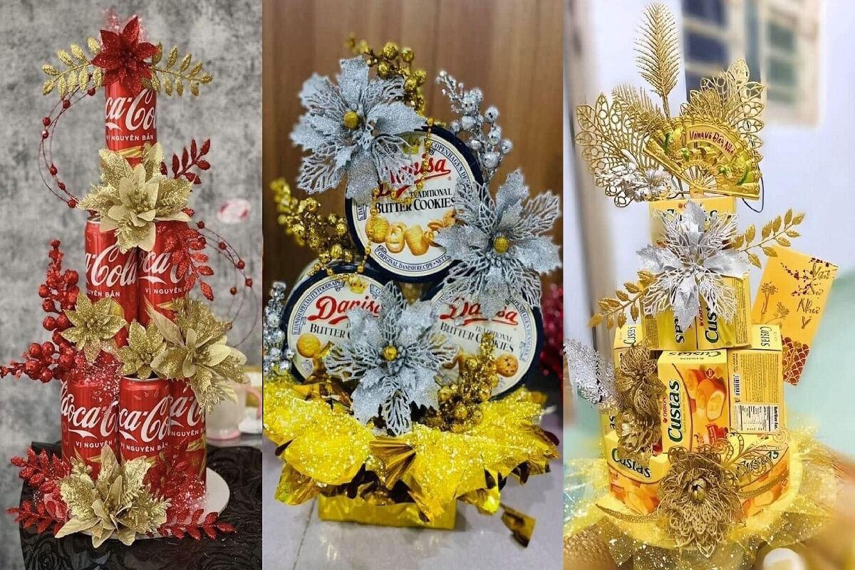 6 cách trang trí bánh kẹo Tết đơn giản, dễ làm