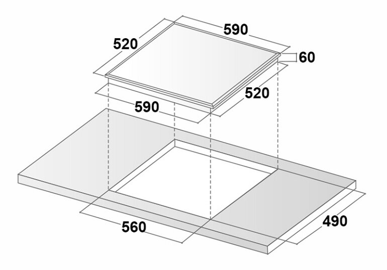 Bếp từ ba Binova BI 689GM