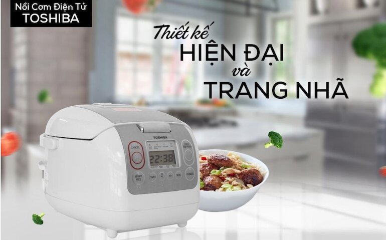 Nồi cơm điện Toshiba cũng là mặt hàng được đánh giá cao.