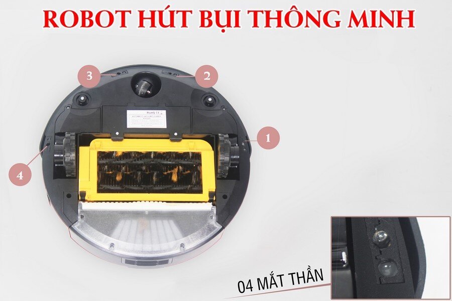 Robot hút bụi Kachi thiết kế đơn giản, sử dụng dễ dàng 