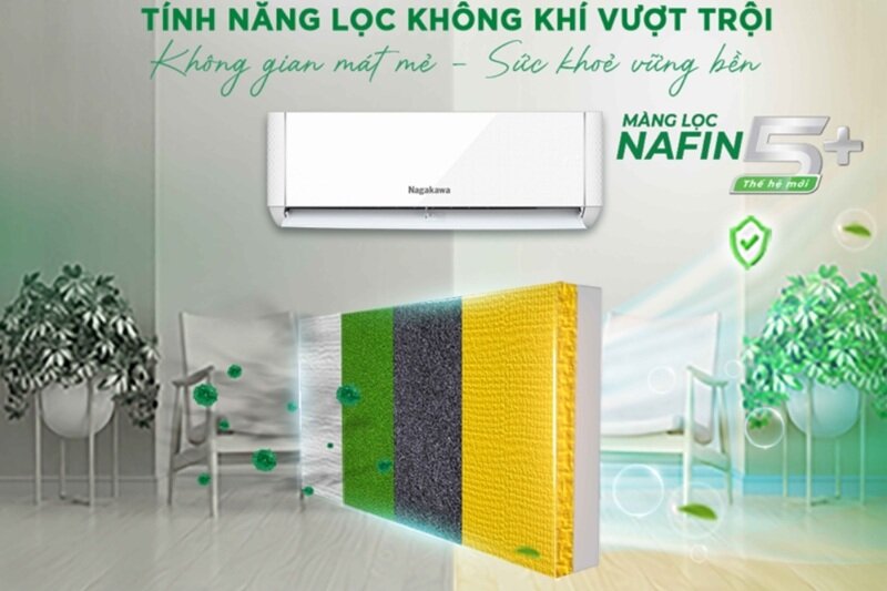 Điều hòa Nagakawa NIS-C18R2T29 giảm nửa giá, lại rất tiết kiệm điện và lọc không khí tốt