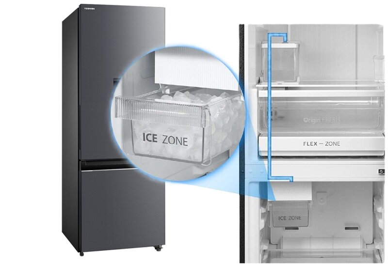 Tủ lạnh Toshiba GR-RB405WEA-PMV(06)-MG giảm nửa giá, có ngăn đông mềm và làm đá tự động
