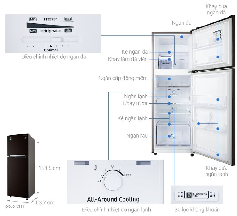 Tủ lạnh Samsung RT22M4032BY/SV với tính năng hiện đại đáp ứng nhu cầu người sử dụng