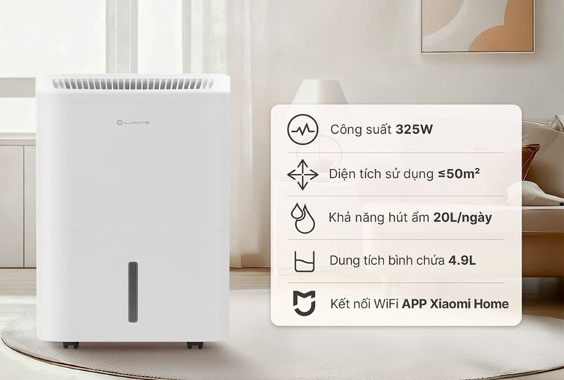 TOP 5 máy hút ẩm Lumias giá từ 2 triệu đồng đáng mua nhất năm 2026