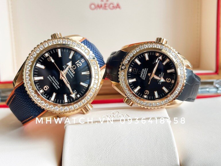 Đồng hồ Omega Planet Ocean 600M Co-Axial Black Arabic Diamond & Rose Gold 18k diamond 232.58.38.20.01.001 23258382001001