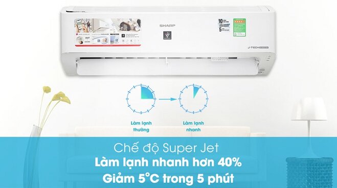 máy lạnh Sharp Inverter 1 HP AH-XP10YMW