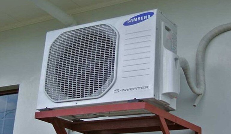 Đặt cục nóng điều hòa Samsung tại vị trí thoáng mát cho khả năng tản nhiệt cao