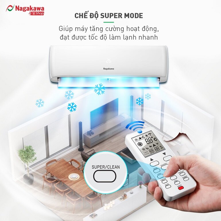 điều hòa Nagakawa 1 chiều 9000BTU/h Inverter NIS-C09R2H08