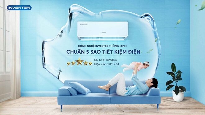 điều hòa Karofi Inverter 9000 BTU 1 chiều KDC-WI309 gas R-32 