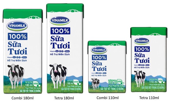 Sữa tươi Vinamilk rất giàu vitamin A, C, D3