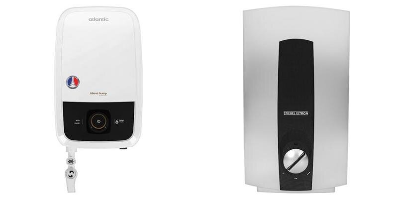 So sánh máy nước nóng trực tiếp Atlantic Tempo Turbo 6000 PU RS và Stiebel Eltron DHC 6 EC