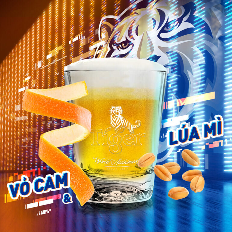 Review bia Tiger Platinum Wheat Lager về màu sắc, hương vị, thành phần