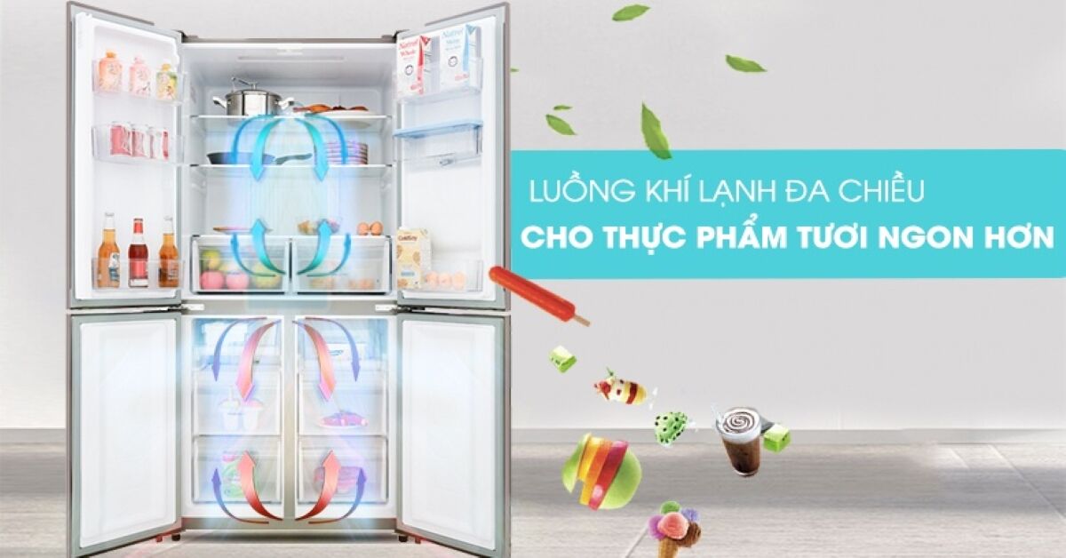 7 điểm nổi bật đáng chú ý nhất của tủ lạnh 4 cửa 511L Aqua AQR-IGW525EM(GP) Inverter