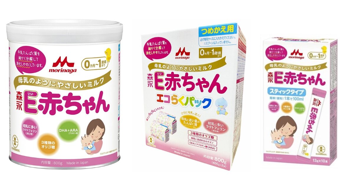 Review sữa Morinaga E-Akachan có tốt không? Các loại, giá cả và cách pha