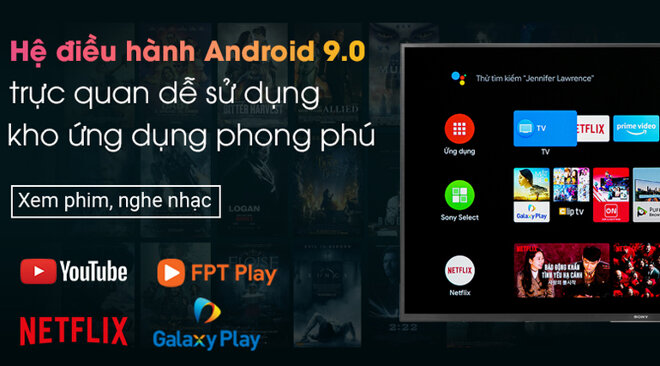 Nhiều lựa chọn giải trí với kho ứng dụng đa dạng của hệ điều hành Android 9.0 hiện đại