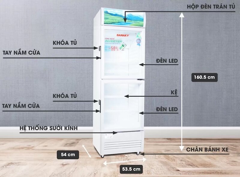 Tìm hiểu ưu nhược điểm của tủ mát Sanaky Inverter 2 cánh 200 lít VH-218W3