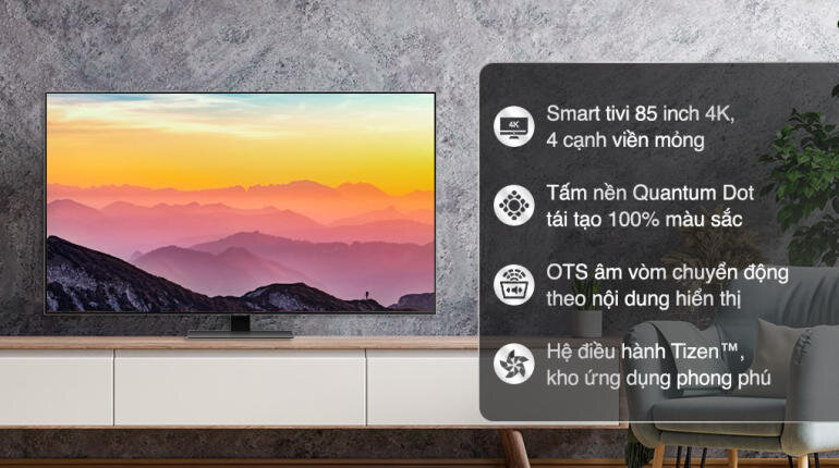Có nên mua Smart Tivi QLED Samsung 4K 85 inch QA85Q80B?