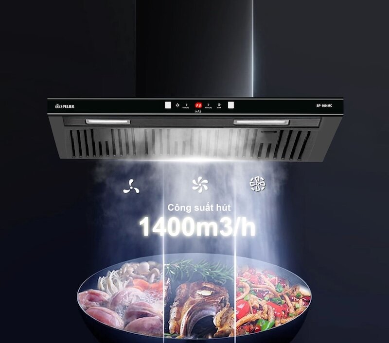 Máy hút mùi Spelier SP 109MC đỉnh cao công nghệ cho gian bếp hiện đại