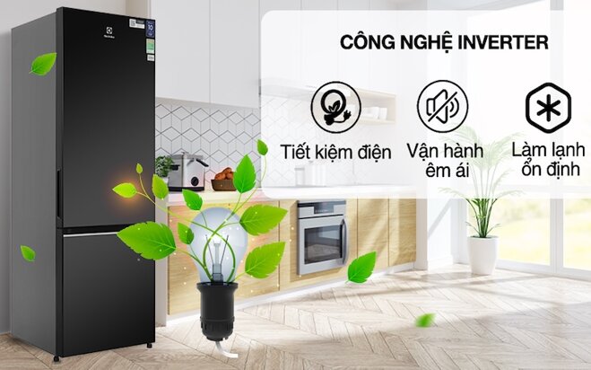 Đánh giá chi tiết tủ lạnh Electrolux Inverter 335 lít EBB3702K-H