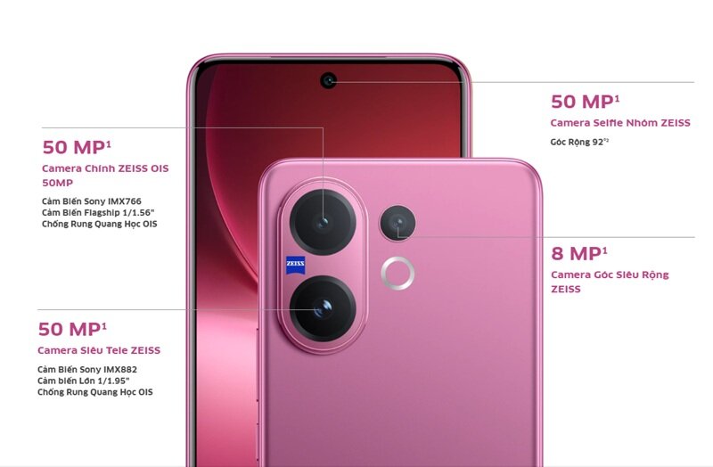 Điện thoại Vivo V60 5G gây ấn tượng với pin 6550 mAh, chip mới siêu