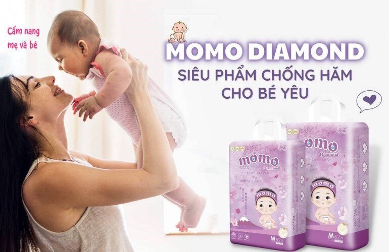 Tã dán trẻ em Momo Diamond – Sản phẩm chống hăm cho bé