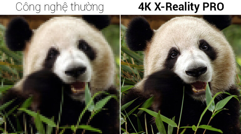 Công nghệ 4K X-Reality PRO giúp nâng cấp chất lượng hình ảnh