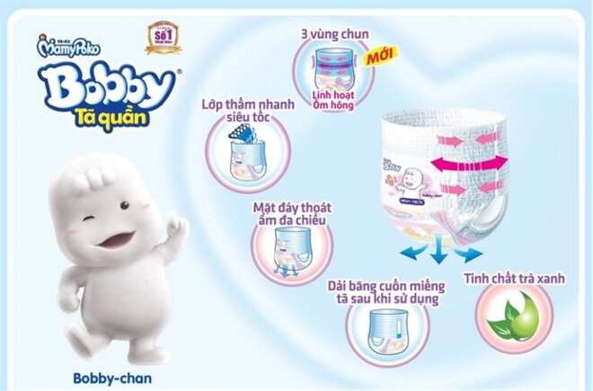 cấu tạo tã quần Bobby