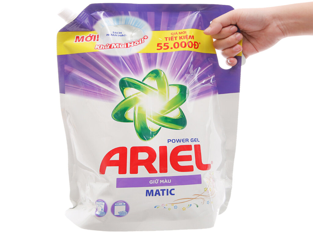 Nước giặt Ariel Matic giữ màu hiệu quả, cho quần áo y như mới