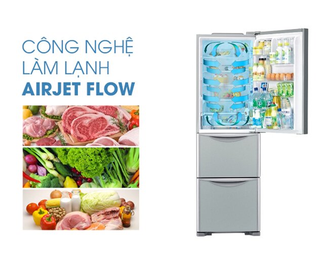 Công nghệ làm lạnh Air Jet Flow đẳng cấp cho tủ lạnh Hitachi