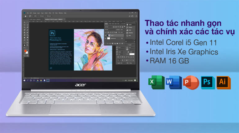 Hiệu năng mạnh mẽ với con chip Intel Core i5 ấn tượng