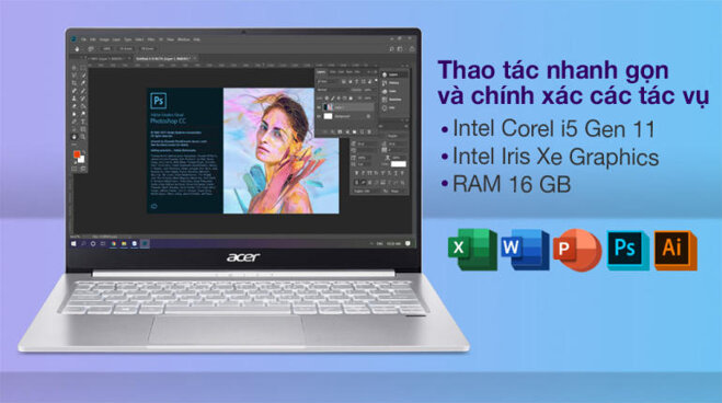 Hiệu năng mạnh mẽ với con chip Intel Core i5 ấn tượng