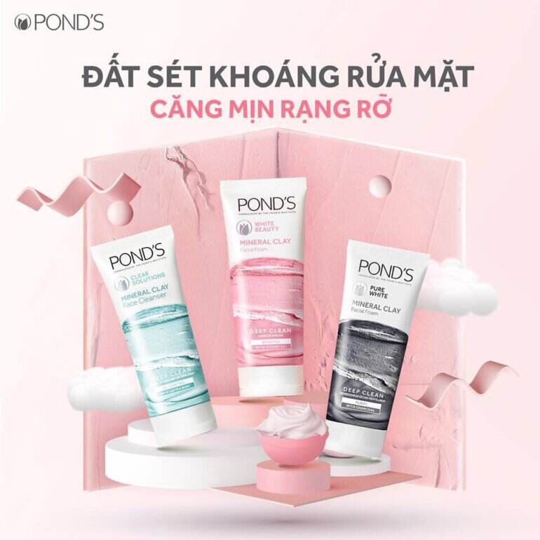 sữa rửa mặt Pond's đất sét