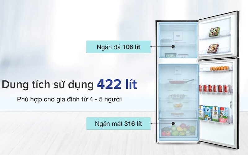 Tủ lạnh Beko Inverter 422 lít RDNT470I50VK: Mang đến sự tiện lợi cho cuộc sống của bạn