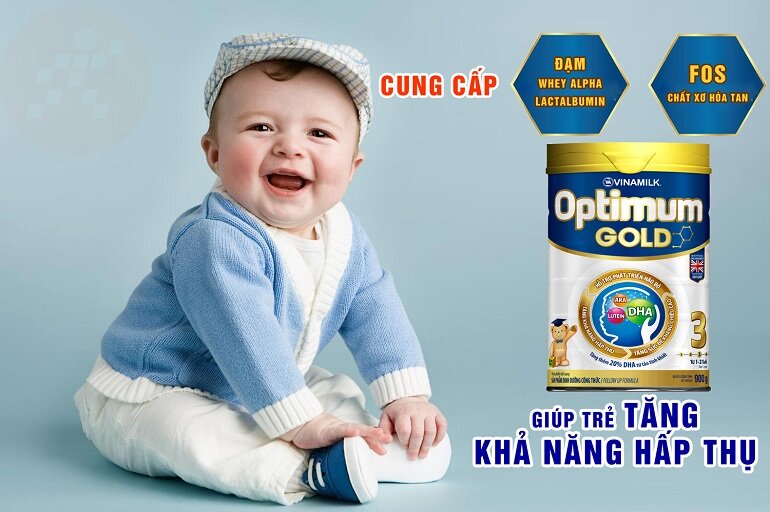 Sữa Optimum Gold 3 giàu dinh dưỡng, giúp bé tăng cân nhanh, khỏe mạnh hơn